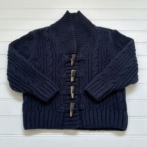 Hope and Henry Navy Fisherman Cable Knit Sweater Boys 2T
